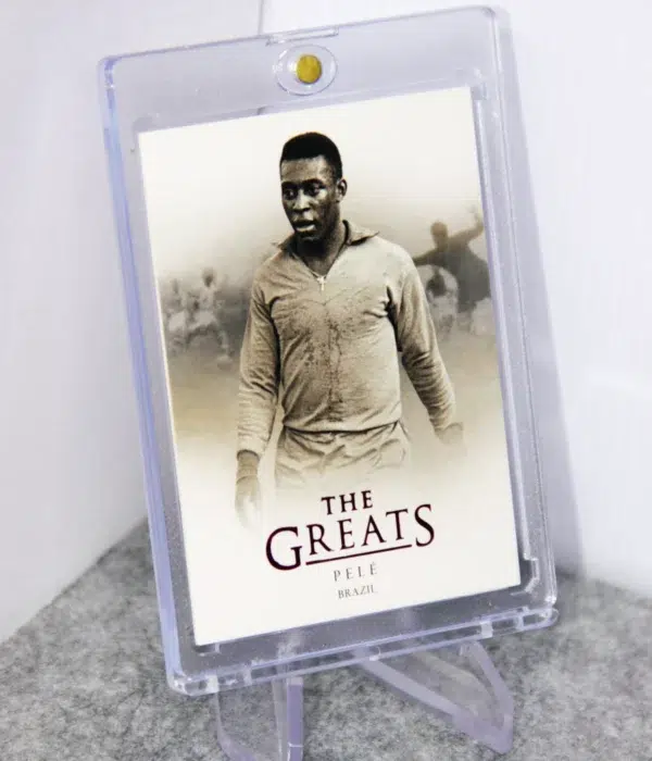 2023 Pele #112 Futera Unique World Football The Greats Ruby SN#01 - stand