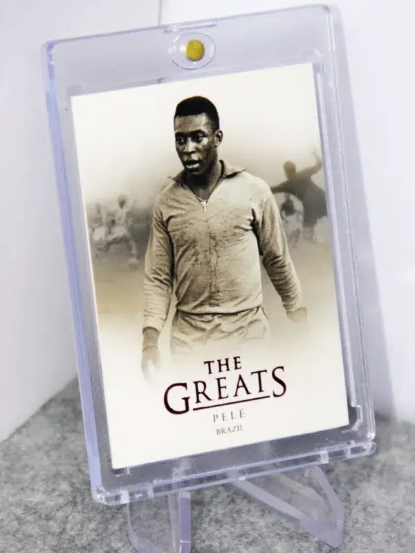 2023 Pele #112 Futera Unique World Football The Greats Ruby SN#01 - stand