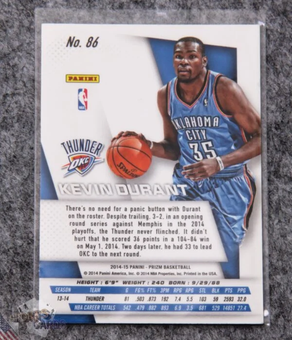 2014-15 Kevin Durant #86 Panini Prizm-back