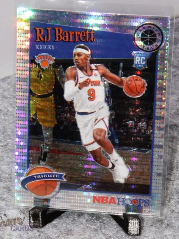2019-20 RJ Barrett #298 Panini NBA Hoops Premium Stock RC Pulsar Prizm-stand
