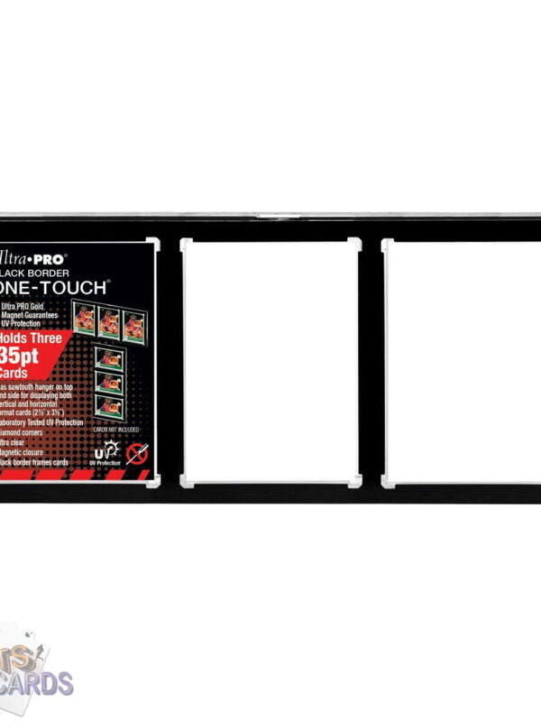 Alternative view of Ultra PRO One-Touch Magnetic Holder Black Border 3-Card