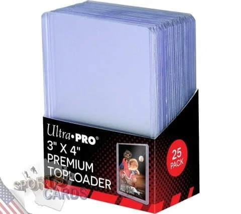 Ultra PRO Premium Toploaders 3" x 4" 35pt-stand