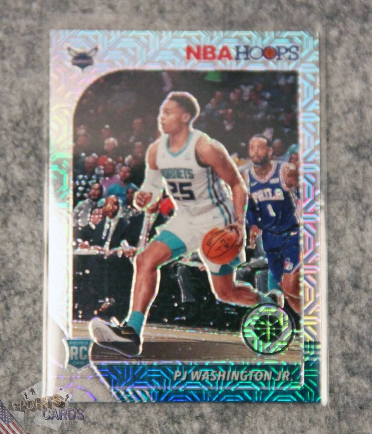 2019-20 PJ Washington Jr #209 Hoops Premium Stock Silver Mojo Prizm RC