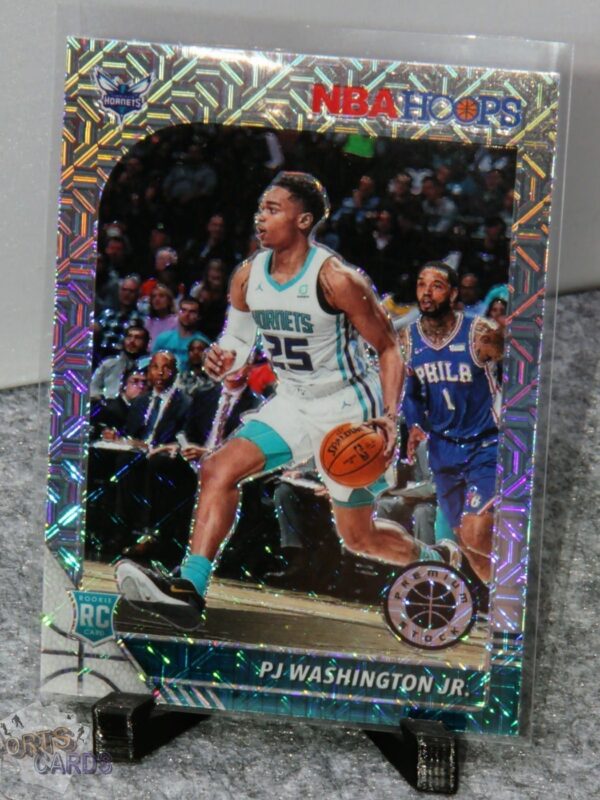 2019-20 PJ Washington Jr #209 Hoops Premium Stock Silver Mojo Prizm RC - Afbeelding 3