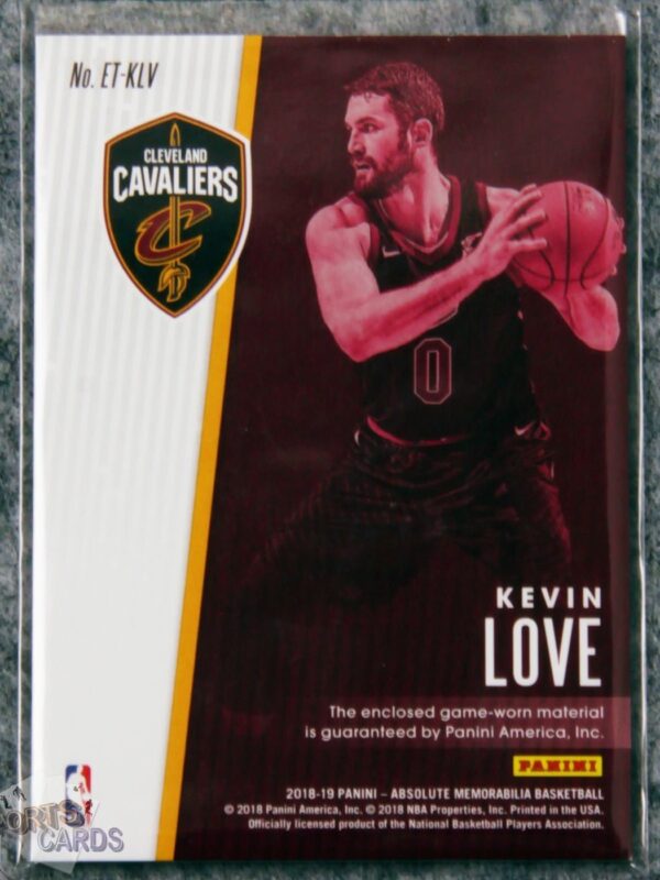 2018-19 Kevin Love #ET-KLV Panini Absolute Memorabilia /149-back