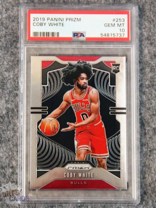 2019-20 Coby White #253 Panini Prizm RC PSA 10 GEM MT-front