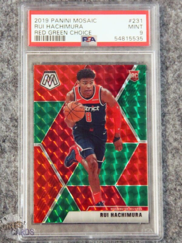 2019-20 Rui Hachimura #231 Panini Mosaic Red Green Choice RC PSA 9 MINT-front