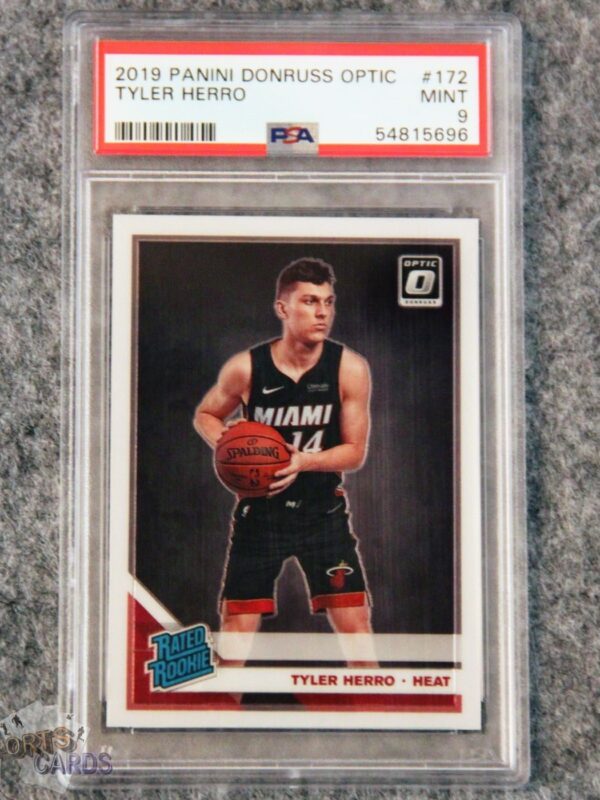 2019-20 Tyler Herro #172 Panini Donruss Optic Rated Rookie PSA 9 MINT