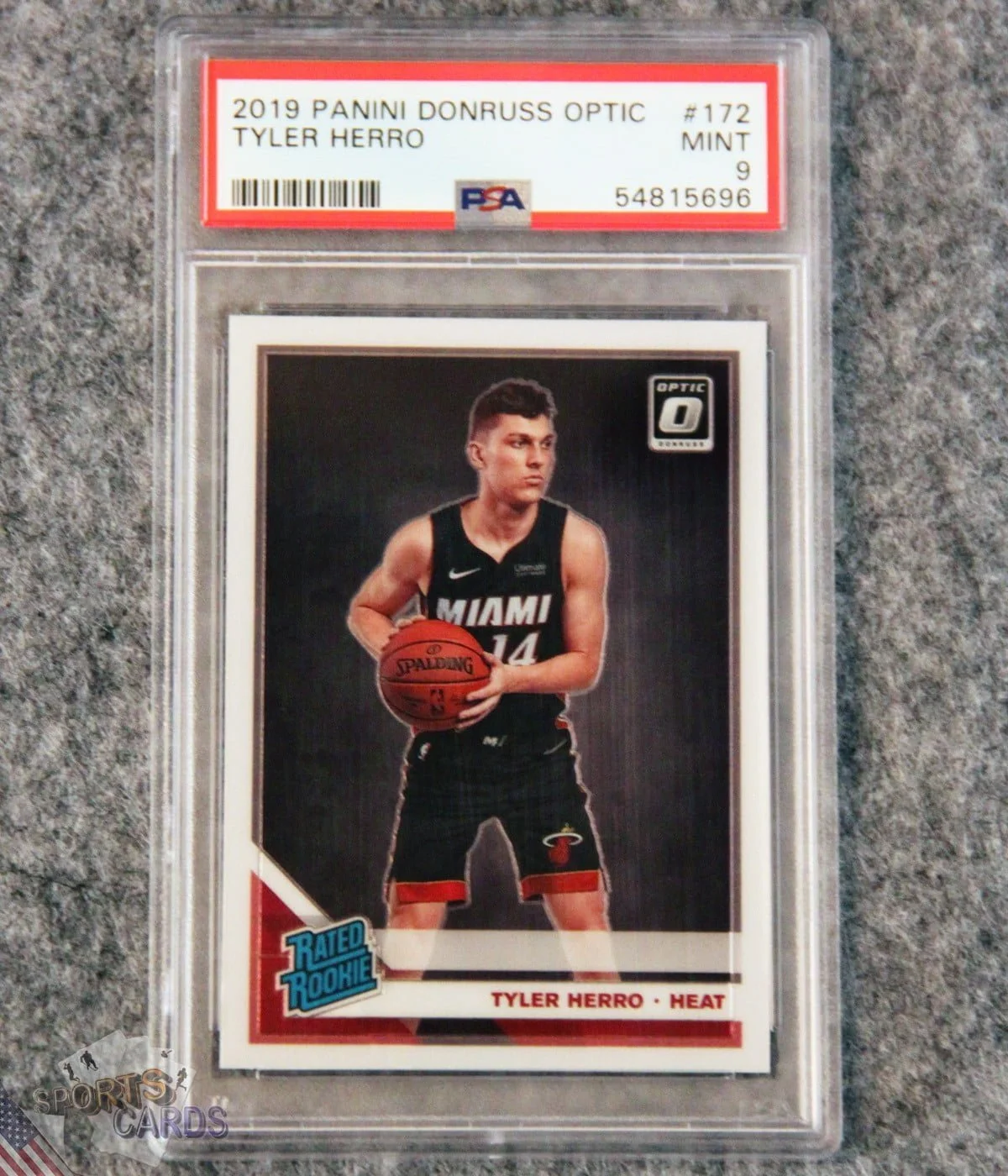 2019-20 Tyler Herro #172 Panini Donruss Optic Rated Rookie PSA 9 MINT-front