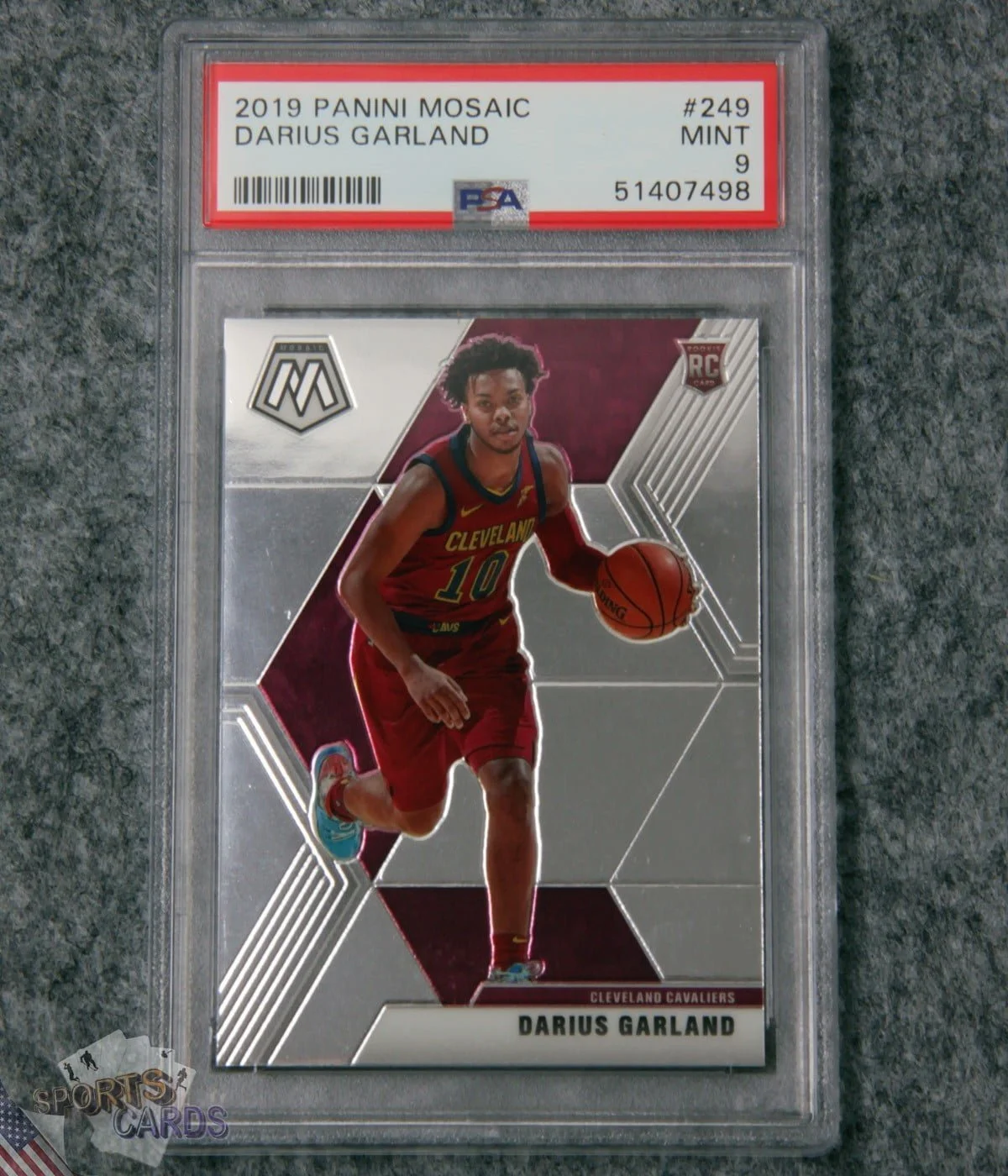 2019-20 Darius Garland #249 Panini Mosaic RC PSA 9 MINT-front