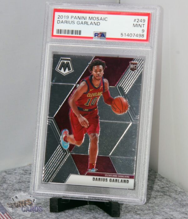 2019-20 Darius Garland #249 Panini Mosaic RC PSA 9 MINT-stand