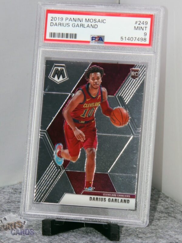 2019-20 Darius Garland #249 Panini Mosaic RC PSA 9 MINT-stand