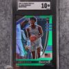 2020-21 James Wiseman #2 Panini Green Prizm Draft Picks RC SGC 10 GEM MT-front