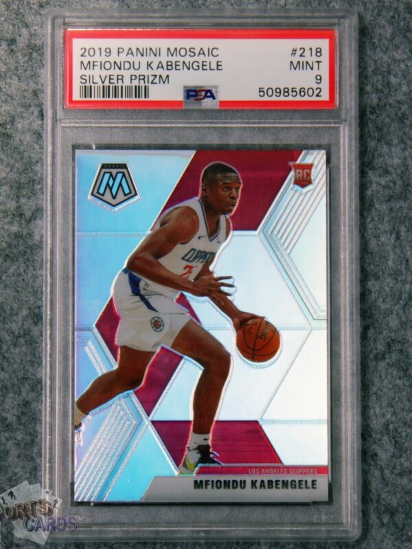 2019-20 Mfiondu Kabengele #218 Panini Mosaic Silver Prizm RC PSA 9 MINT