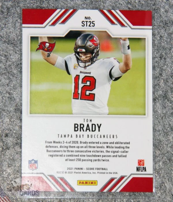 2021 Tom Brady #ST25 Panini Score Team-back