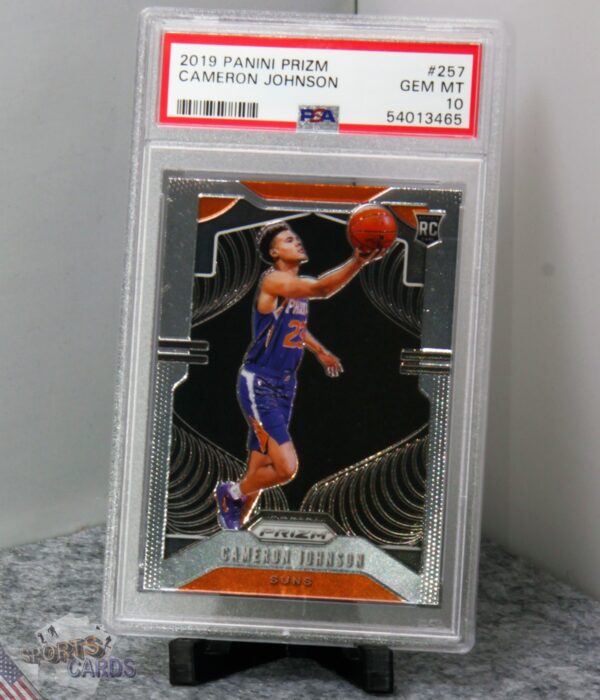 2019-20 Cameron Johnson #257 Panini Prizm RC PSA 10 GEM MT-stand