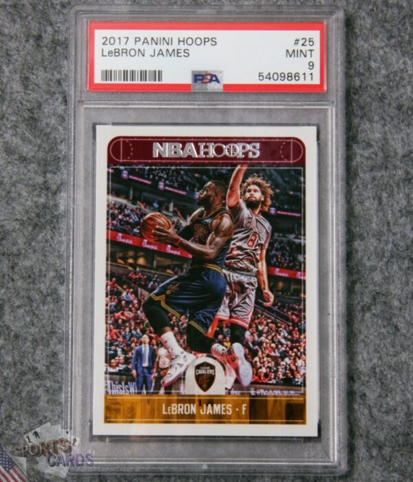 2017-18 LeBron James #25 Panini NBA Hoops PSA 9 MINT
