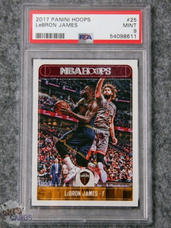 2017-18 LeBron James #25 Panini NBA Hoops PSA 9 MINT