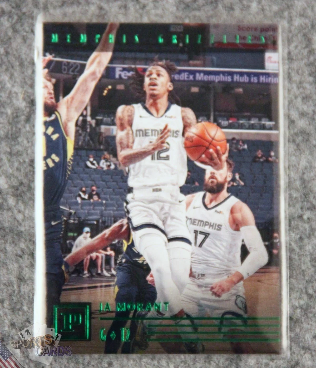 2020-21 Ja Morant #114 Panini Chronicles Green-front