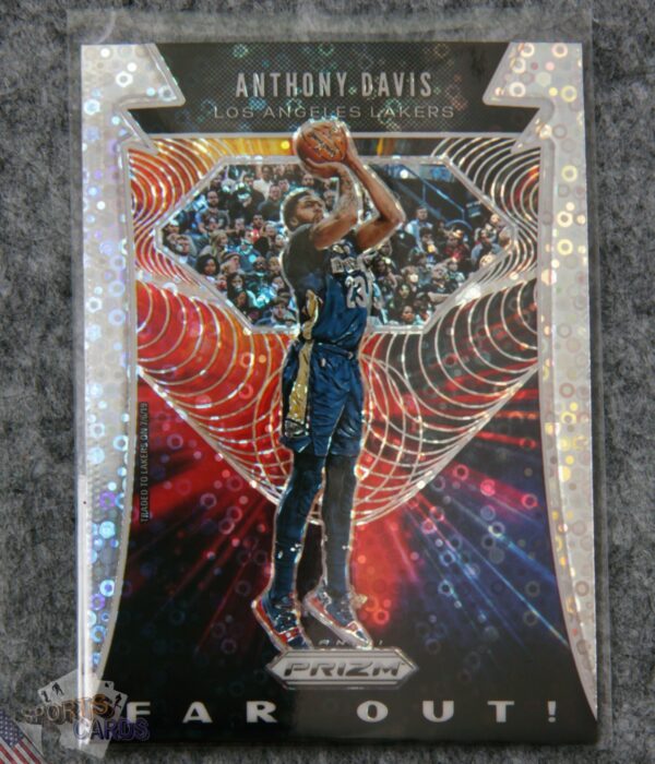 2019-20 Anthony Davis #7 Panini Prizm Far Out! Disco Prizm-front