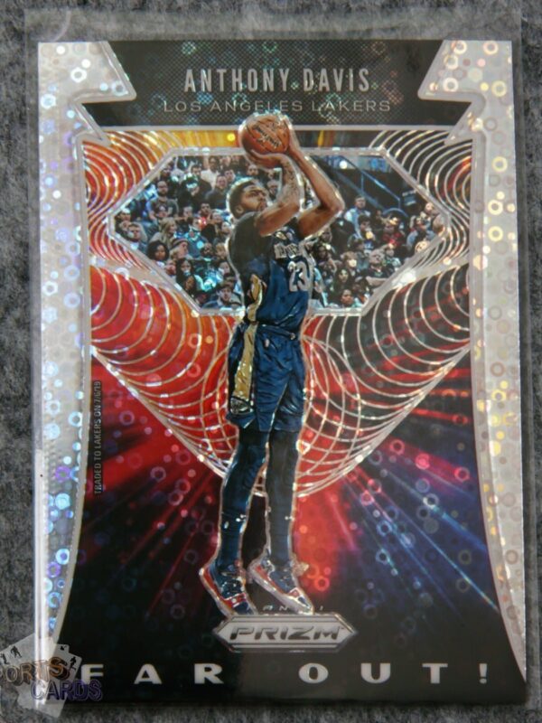 2019-20 Anthony Davis #7 Panini Prizm Far Out! Disco Prizm-front