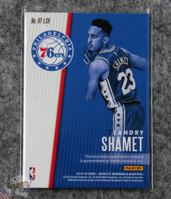 Alternative view of 2018-19 Landry Shamet #RT-LSH Panini Absolute Memorabilia /199