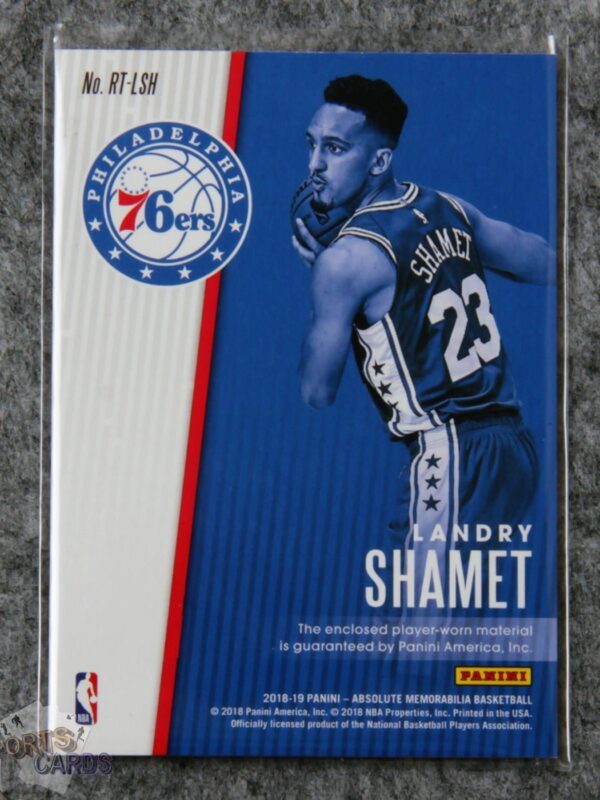2018-19 Landry Shamet #RT-LSH Panini Absolute Memorabilia /199-back