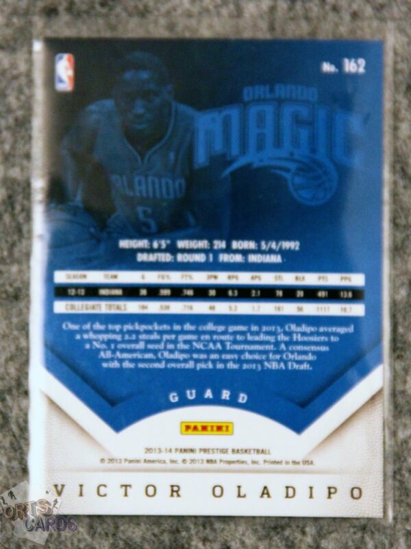 Alternative view of 2013-14 Victor Oladipo #162 Panini Prestige RC
