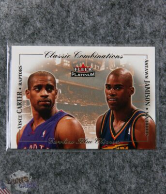 2001-02 Vince Carter - Antawn Jamison #5 Fleer Classic Combination /1000
