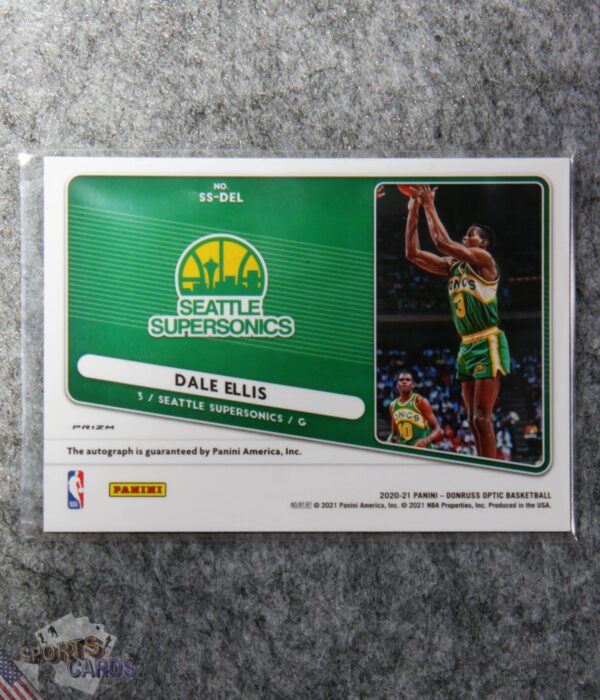 Alternative view of 2020-21 Dale Ellis #SS-DEL Panini Donruss Optic Signature Series Red Mojo Prizm