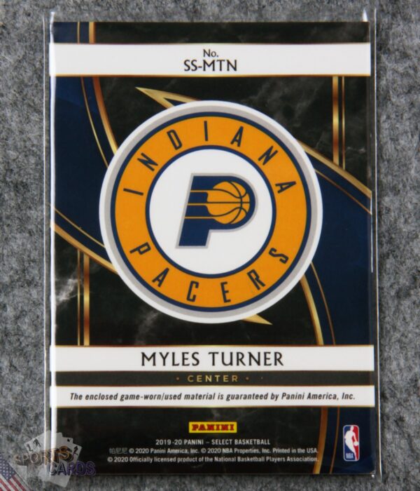 Alternative view of 2019-20 Myles Turner #SS-MTN Panini Select