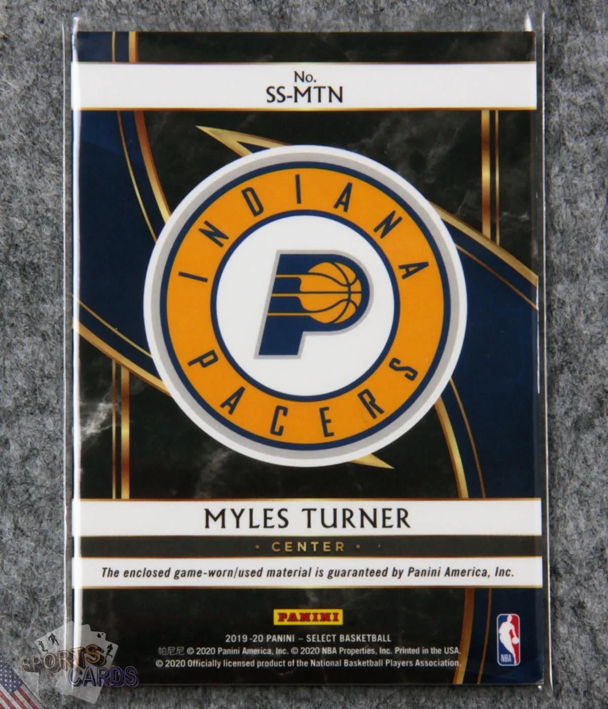 2019-20 Myles Turner #SS-MTN Panini Select-back