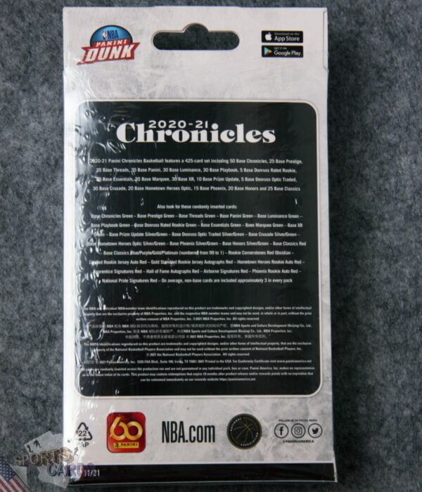 2020-21 Panini Chronicles NBA Hanger Box - Sealed-stand