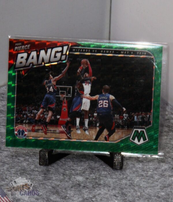 2020-21 Paul Pierce #10 Panini Mosaic Bang! Green Prizm-stand
