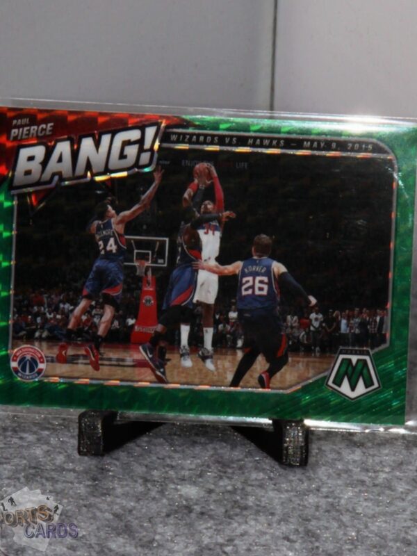 2020-21 Paul Pierce #10 Panini Mosaic Bang! Green Prizm-stand