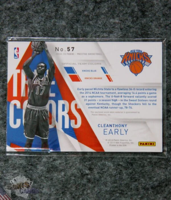 2014-15 Cleanthony Early #57 Panini Prestige True Colors RC /199-back