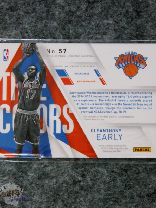 2014-15 Cleanthony Early #57 Panini Prestige True Colors RC /199-back