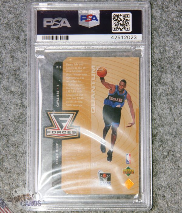 Alternative view of 1998-99 Shawn Kemp #F15 Upper Deck Forces Die-Cut /1000 PSA 9 MINT POP 1