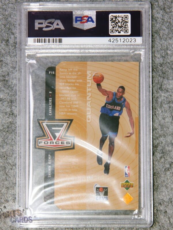 1998-99 Shawn Kemp #F15 Upper Deck Forces Die-Cut /1000 PSA 9 MINT POP 1-back