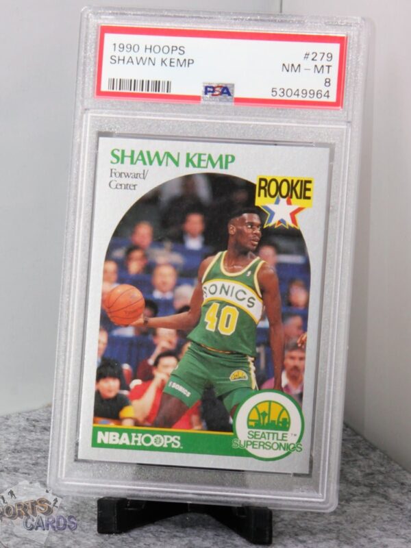 1990-91 Shawn Kemp #279 NBA Hoops Rookie PSA 8 NM-MT-stand