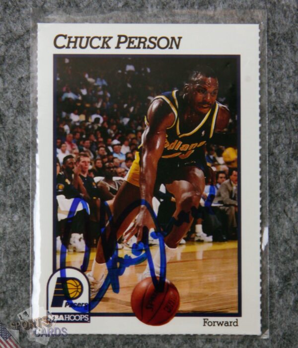 1991-92 Chuck Person NBA Hoops Autographs-front