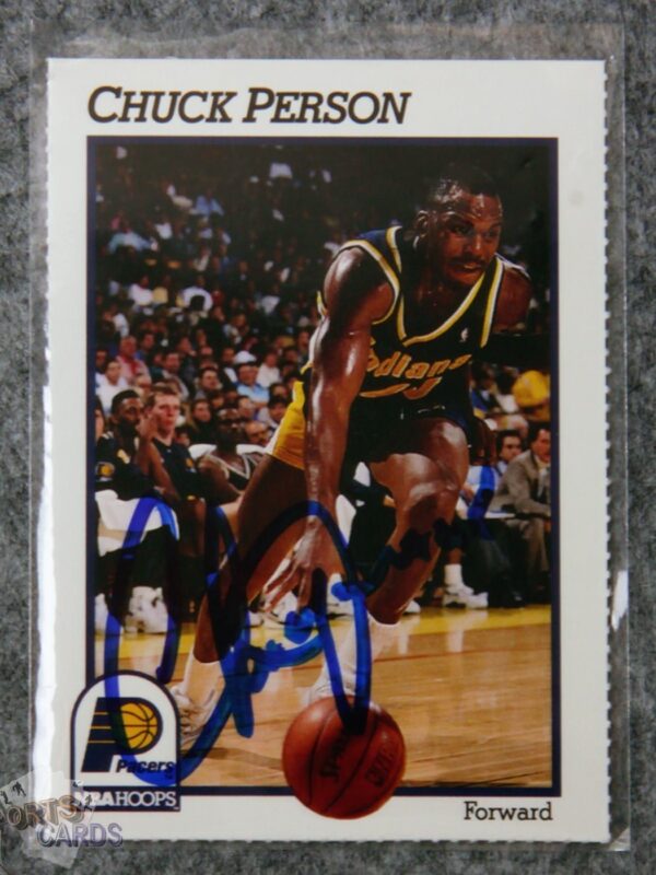 1991-92 Chuck Person NBA Hoops Autographs-front