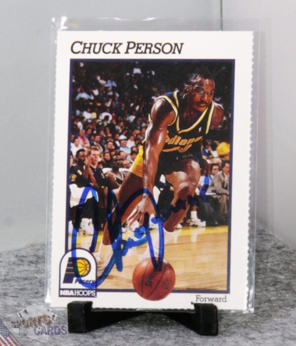 1991-92 Chuck Person NBA Hoops Autographs-stand