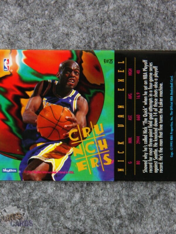 Alternative view of 1995-96 Nick Van Exel #9 SkyBox Hoops Number Crunchers