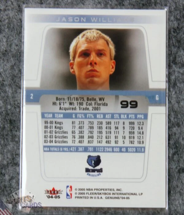 2004-05 Jason Williams #99 Fleer Genuine-back