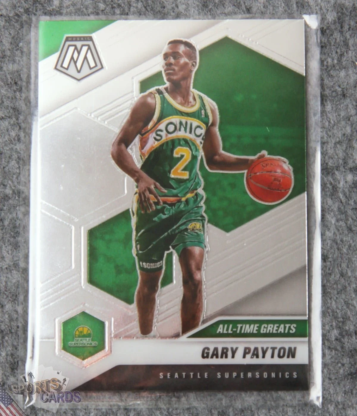 2020-21 Gary Payton #291 Panini Mosaic All-Time Greats