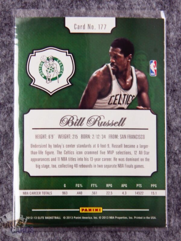 Alternative view of 2012-13 Bill Russell #177 Panini Elite