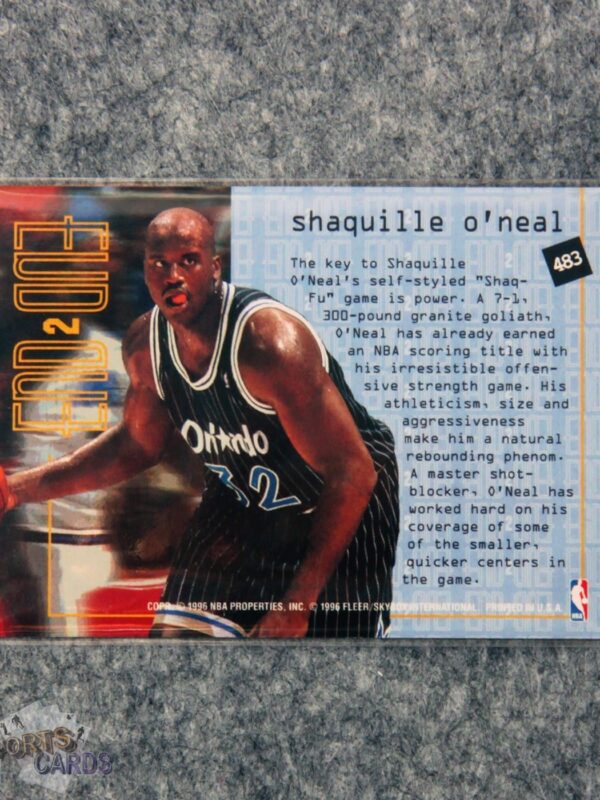 Alternative view of 1995-96 Shaquille O'Neal #483 Fleer End 2 End