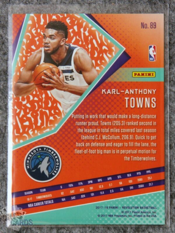 2017-18 Karl-Anthony Towns #89 Panini Revolution-back