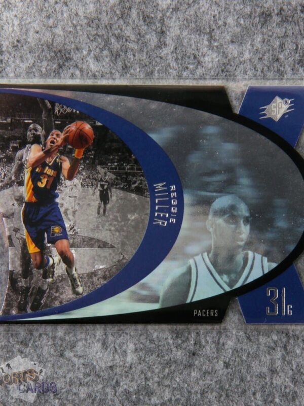 1997-98 Reggie Miller #SPX19 Upper Deck SPx Die-Cut Hologram